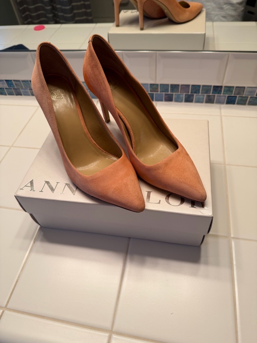 Ann Taylor Kylie Suede Pump - Blooming Rose